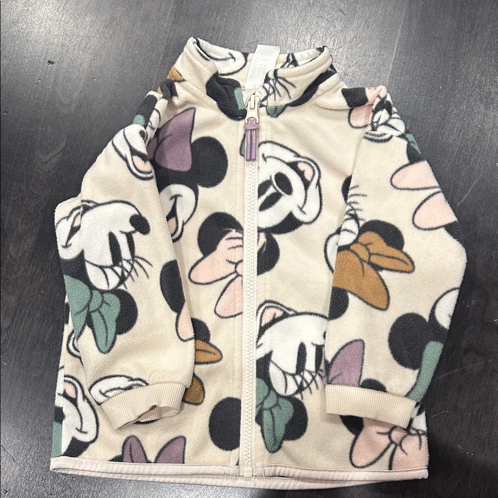H&M Disney Fleece Jacket with Cream and Black Accents